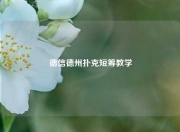 德信德州扑克短筹教学