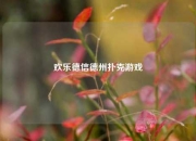 欢乐德信德州扑克游戏
