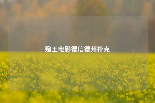 赌王电影德信德州扑克