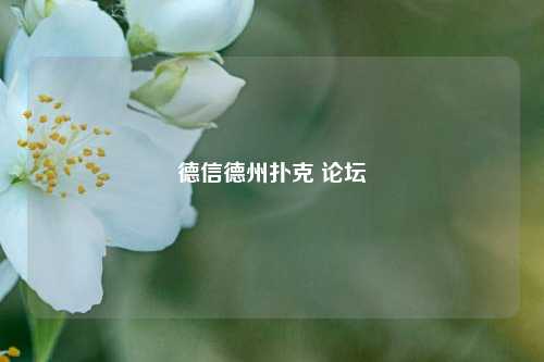 德信德州扑克 论坛