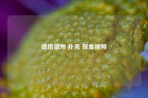 德信德州 扑克 现金视频