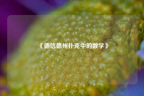 《德信德州扑克中的数学》